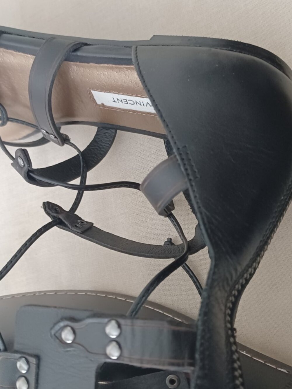 Cynthia Vincent Leather Tall Gladiator Sandal - Picture 9 of 9